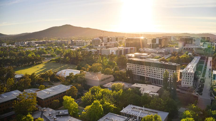 Aerial shot of campus