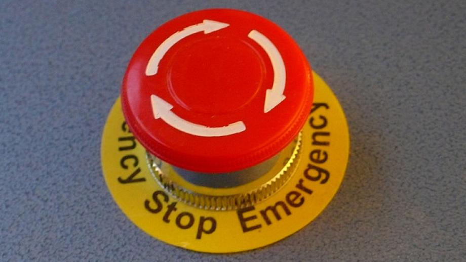 Emergency stop button by Tim Regan on Flickr