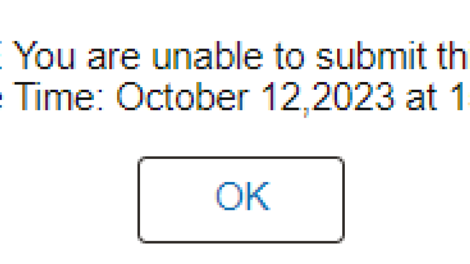 Eligibility error message 