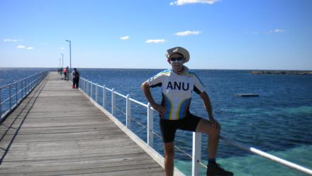 Pollard on the dock of a bay