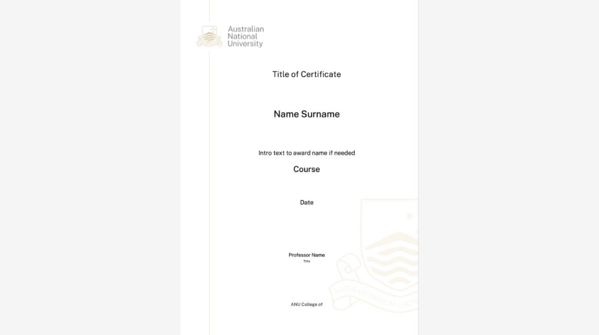 Certificate - portrait